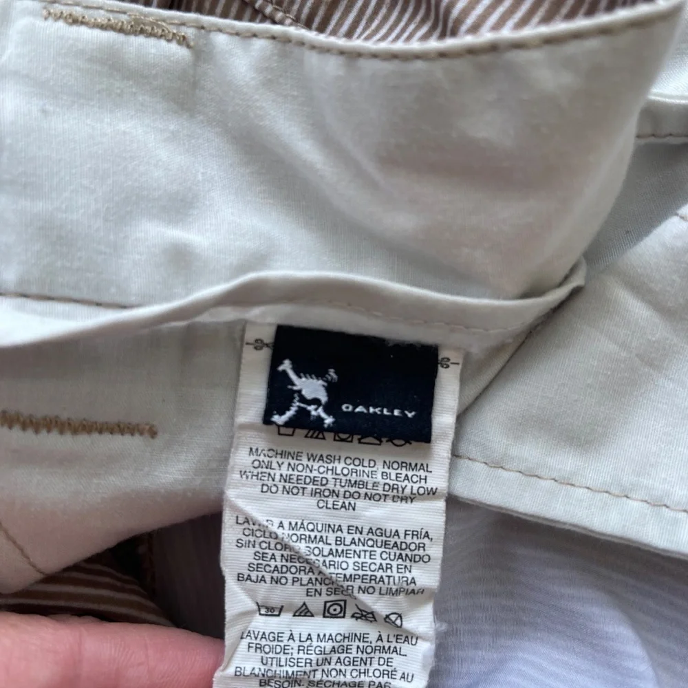 Oakley Pants 32Wx32L Stripe Turnpin Golf Stretch Lightweight Performance Logo Me